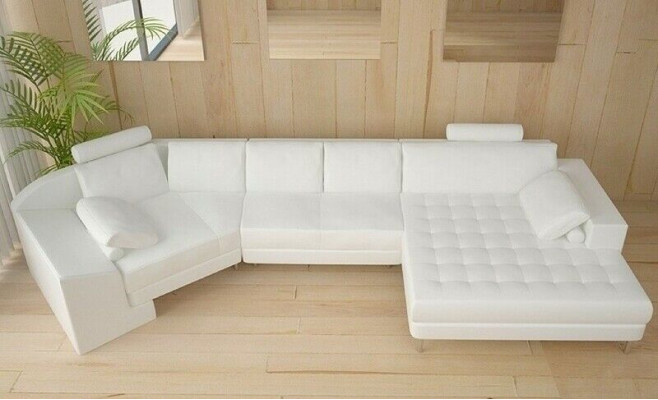 Designer living room corner sofa couch upholstery seat corner garniture leather couches