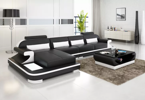 Leather sofa corner couch upholstery suite sofa cushion couch corner set living landscape.