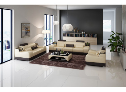 Design sofa set 2x 3-seater set sofas upholstered couches modern couch