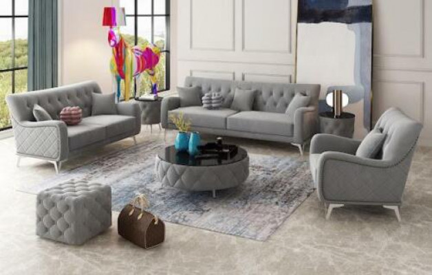 Sofa Couch Velvet Upholstery Seat 321 Seater Design Couches Sofas Fabric New