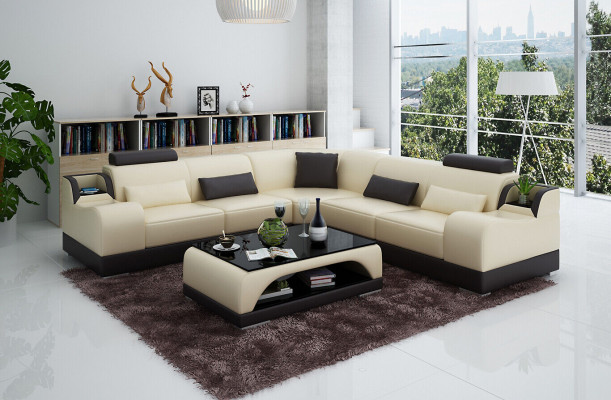 Corner sofa couch upholstery living landscape corner set corner leather sofa gray