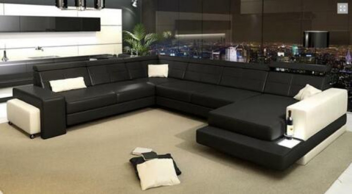 Designer suite corner suite living landscape U-shape couch corner sofa upholstery