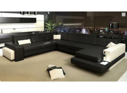 Designer suite corner suite living landscape U-shape couch corner sofa upholstery