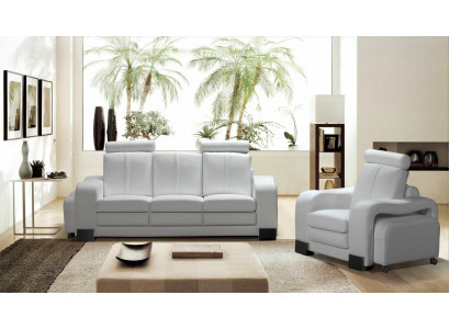 Sofa 3-seater leather sofa couch TV armchair upholstered sofa lounge sofa