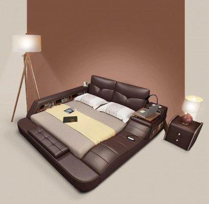 Luxury Leather Design Upholstered Beds Double Modern Bed Decoration Marriage Exclusive