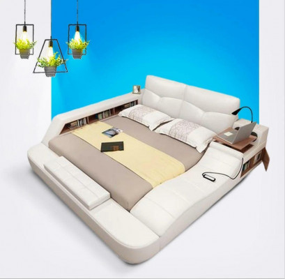 Luxury Leather Design Upholstered Beds Double Modern Bed Decoration Marriage Exclusive