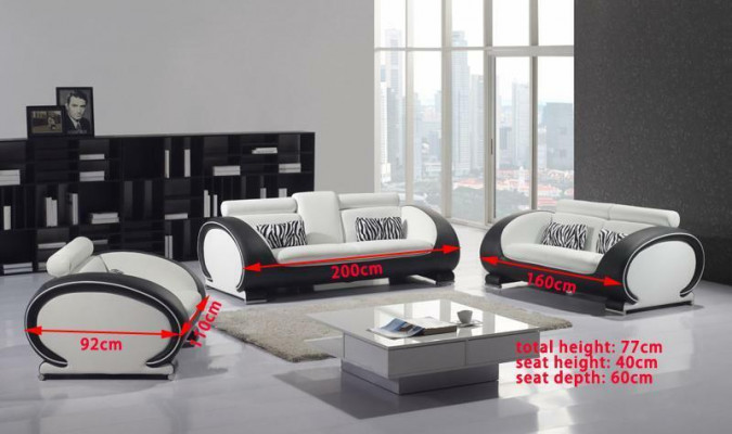 Design upholstery seat couch 3-seater suite sofa sofas couches leather