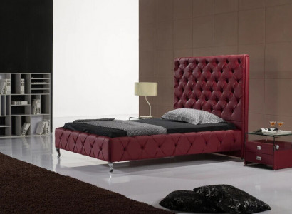 Designer Bett Chesterfield Leather Hotel Beds Luxury Double Sleep Rooms