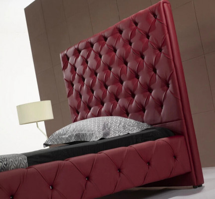 Designer Bett Chesterfield Leather Hotel Beds Luxury Double Sleep Rooms
