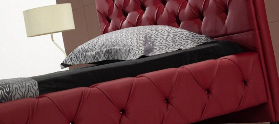 Designer Bett Chesterfield Leather Hotel Beds Luxury Double Sleep Rooms