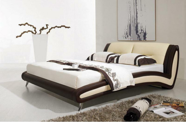 Designer bed, beds, double bed, upholstered bed, bedroom leather bed