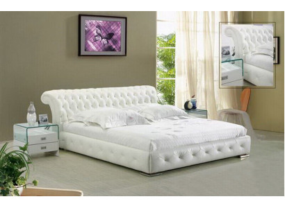 Leather bed upholstery design luxury double hotel bedroom beds