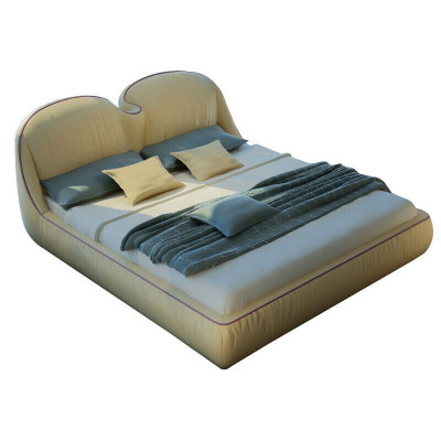 Design beds leather bed double luxury marriage modern hotel frame sleep