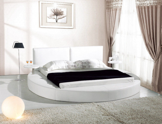 Round bed round design beds leather double hotel frame luxury sleep