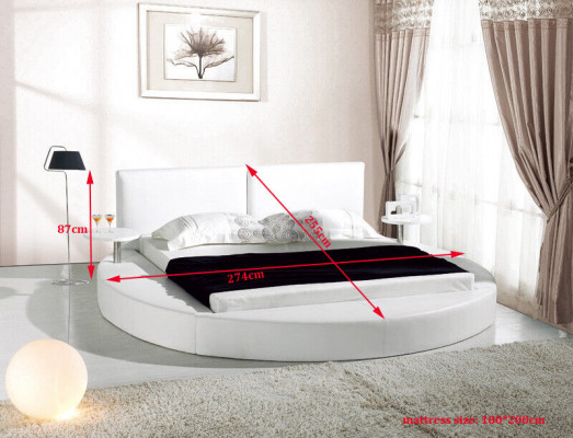 Round bed round design beds leather double hotel frame luxury sleep