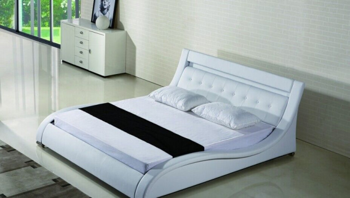 Leather bed upholstered bed bed beds leather leather upholstery double with lighting