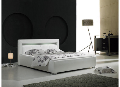 Leather bed upholstery design luxury double hotel bedroom matrimonial beds