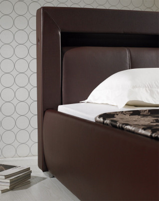 Leather bed upholstery design luxury double hotel bedroom matrimonial beds