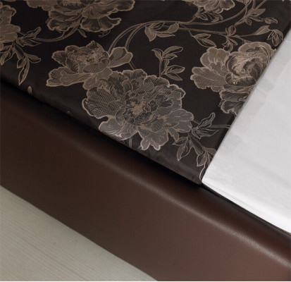 Leather bed upholstery design luxury double hotel bedroom matrimonial beds