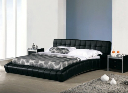 Upholstered bed beds bed upholstery marriage leather textile designer double