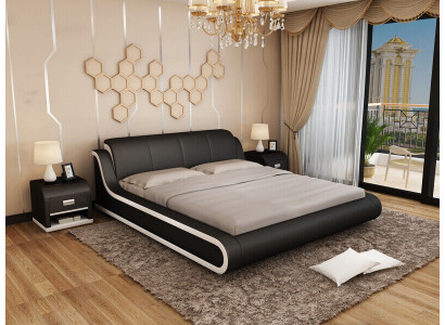 Leather bed design double bed beds bed leather upholstery bedroom marriage