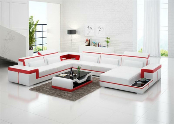 Sofa Couch Upholstery Set Living Landscape Design Corner Sofa Leather New