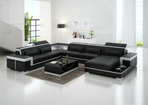 Sofa Couch Upholstery Set Living Landscape Design Corner Sofa Leather New