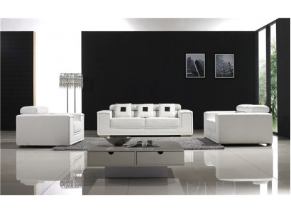 Leather sofa suite 3+2 seater set upholstered sofa couch designer sofa new