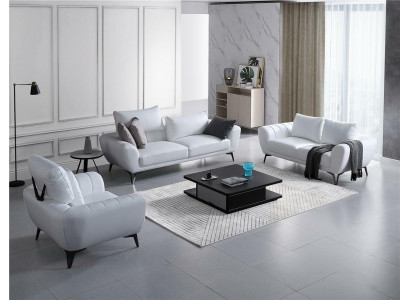 Leather sofa couch living area 3+2 seater suite design modern sofa
