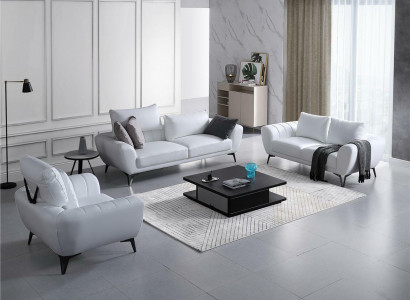 Leather sofa couch living area 3+2 seater suite design modern sofa