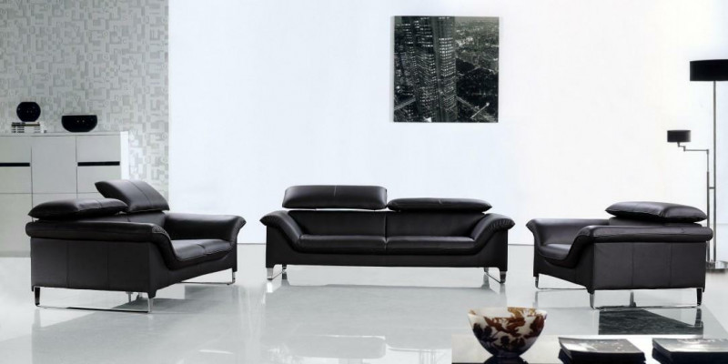 Leather sofa couch living landscape 3+2 seater set design modern decorative sofa