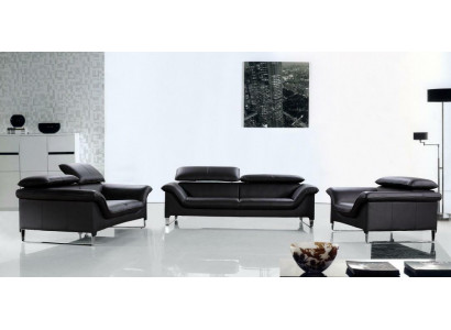 Leather sofa couch living landscape 3+2 seater set design modern decorative sofa
