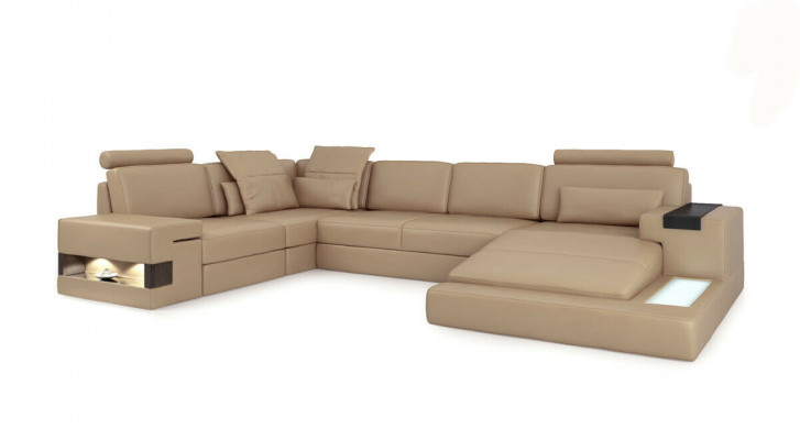 U-shaped sofa couch upholstery ensemble living area corner sofa design leather