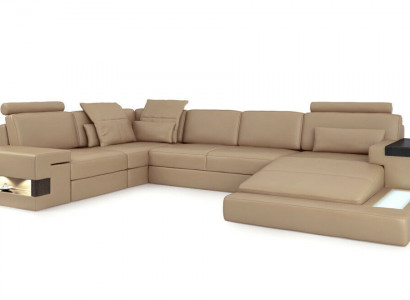 U-shaped sofa couch upholstery ensemble living area corner sofa design leather