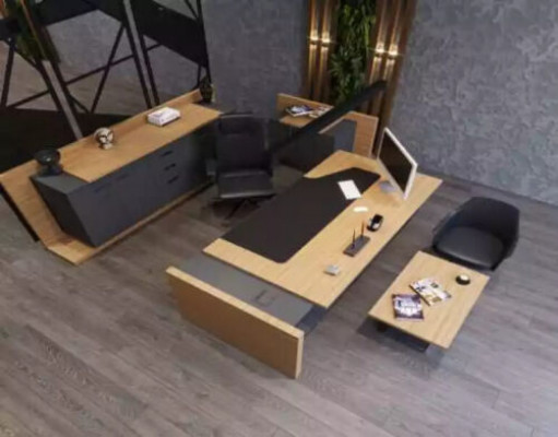 Desk Office Furniture Corner Desk Coffee Table Filing Cabinet 3-piece Set