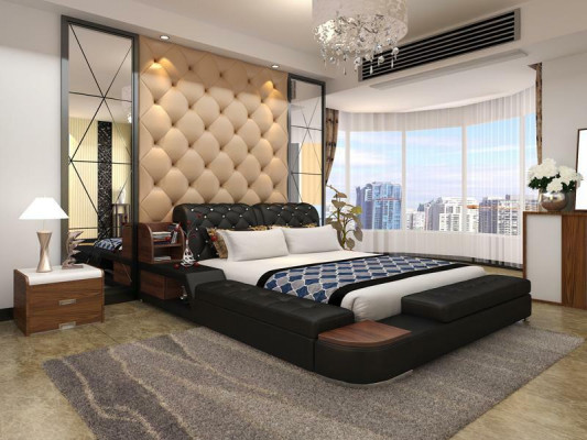 Multifunction Bed Design Upholstered Double Bed Chesterfield Luxury