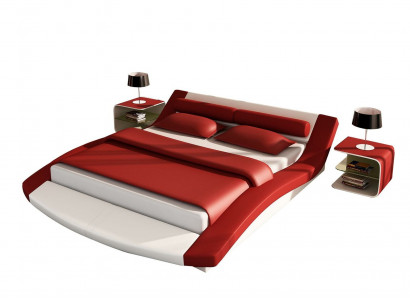 Design leather bed hotel frame luxury sleeping room double beds matrimonial modern