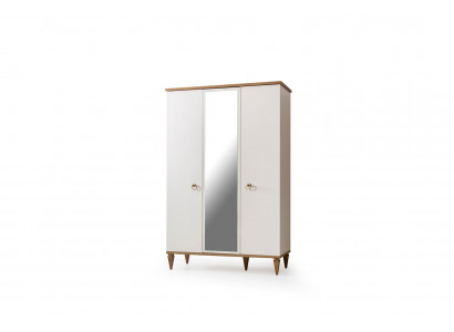 Luxurious white wardrobe designer wooden cabinet glass cabinet furniture