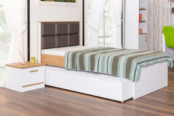 Exclusive children's room wooden bed designer single bed noble children's beds