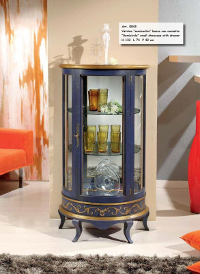 Classic glass cabinet luxury purple display case wood for the living room new