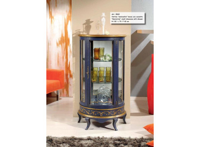 Classic glass cabinet luxury purple display case wood for the living room new