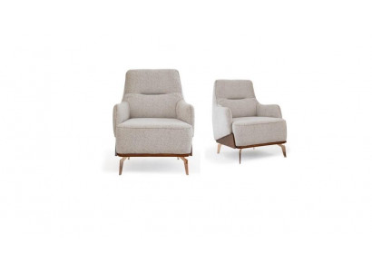 Luxurious wing chair exclusive armchair living room noble upholstered furniture
