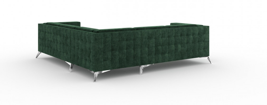 Sofa L-Shape Chesterfield Couch Living Area Set Design Classic