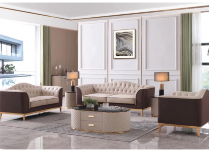 Luxury Furniture Sofa Set Couch Sofa Decoration Upholstery 3+2+1 Seater + Coffee Table