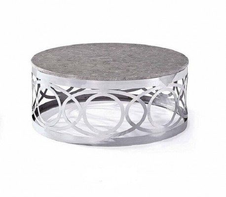 Round luxury designer coffee table sofa living room table side stainless steel