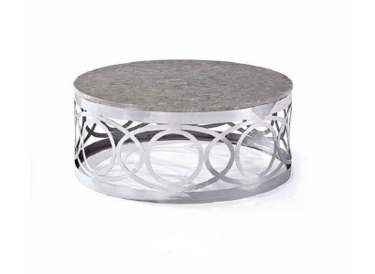 Round luxury designer coffee table sofa living room table side stainless steel