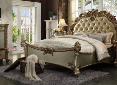 Bed 2x Nightstand 3-piece Bedroom Set Designer Luxury Group Ensemble
