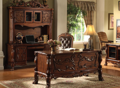 Desk chair computer desk designer office tables baroque rococo 3-piece set