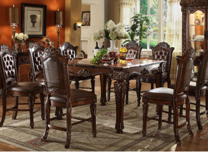 Dining Table with 6 Chairs Dining Room Set Classic Table 7-piece Set