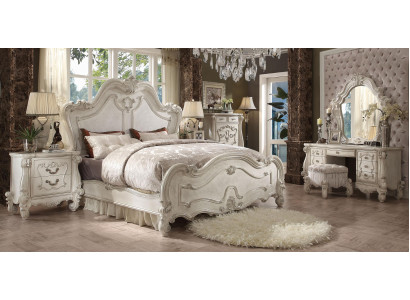 Classic bed double bed 2x bedside tables wood design beds new 3-piece set.